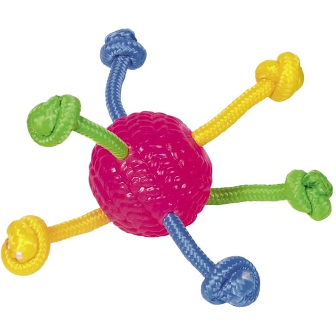 Tpr hondenbal met touw Nobby Pet