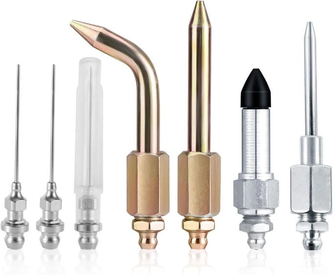 Allecta - Set van 7 Vetspuit Accessoires voor Kleine Smalle Ruimtes met Naalddispenser