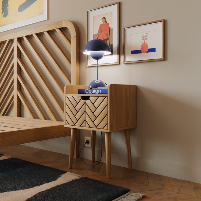 Houten nachtkastje Alba