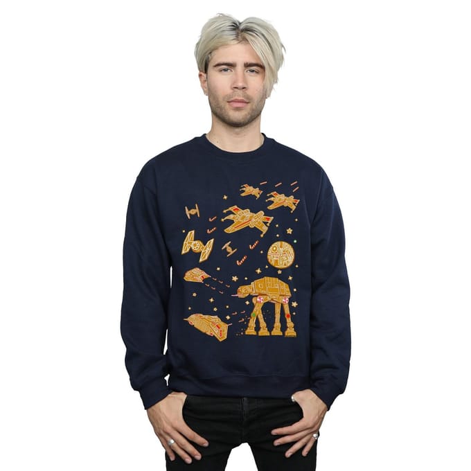 Star Wars Heren Gingerbread Battle Sweatshirt (Marineblauw)