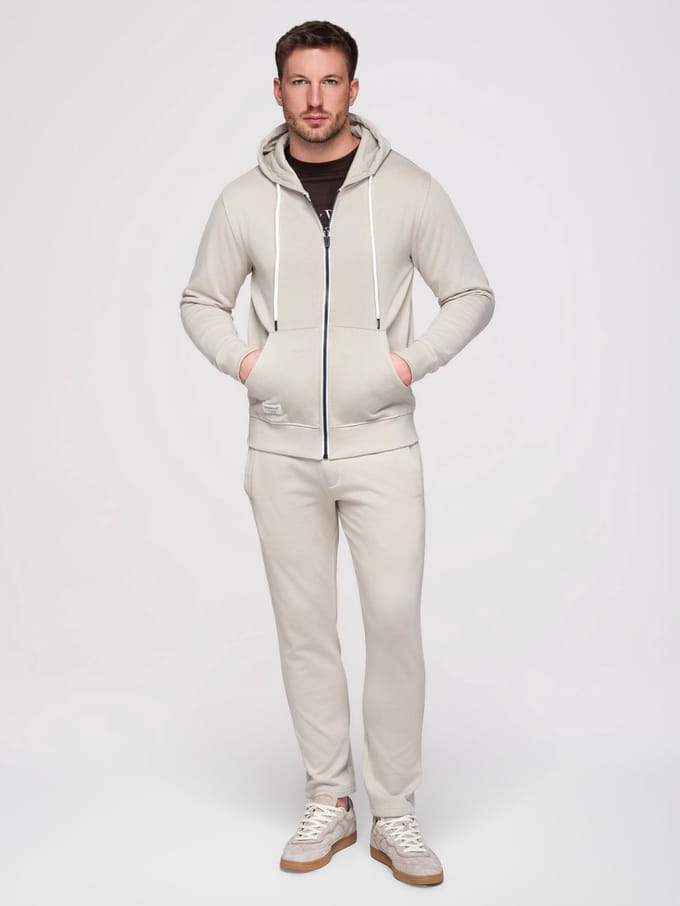OMBRE Set - Katoen - Lange Mouw - Effen Lichtgrijs M