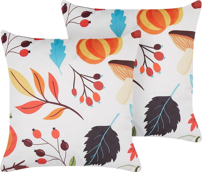 VISCARIA - Sierkussen set van 2 - Multicolor - 45 x 45 cm - Fluweel