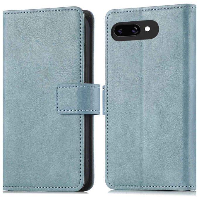 imoshion Hoesje - Geschikt voor Google Pixel 9a - Luxe Bookcase - Lichtblauw