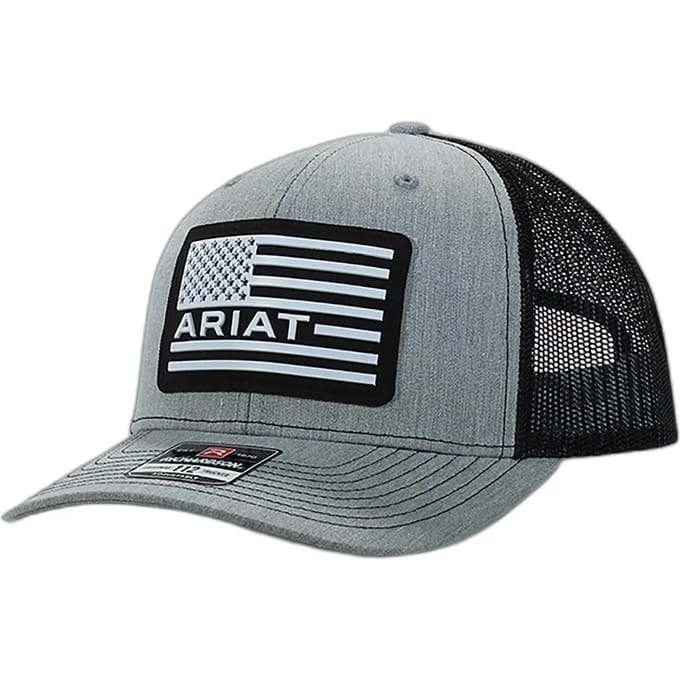 Trucker pet Ariat Usa flag patch logo