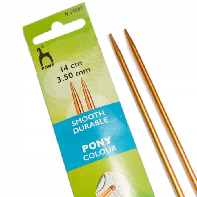 Pony Breinaalden 3,5mm 14cm - Aluminium met Glydon Technologie