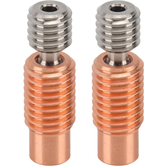 2 Stuks Nozzle Keel Hitteonderbreker Hitteonderbreker Buis Schroefdraad 3D Printer Accessoire voor V6 gray