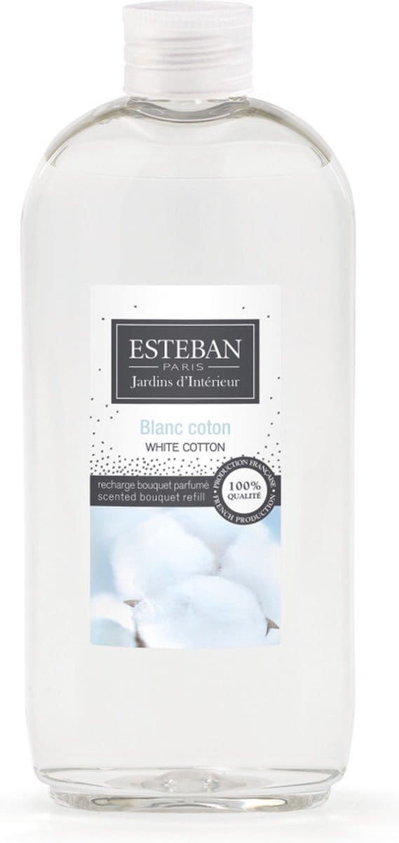 Esteban Blanc Coton Navulling Geurstokjes 300ml