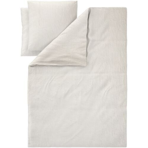LIVARNO Mousseline dekbedovertrek 240 x 220 cm (Crème)