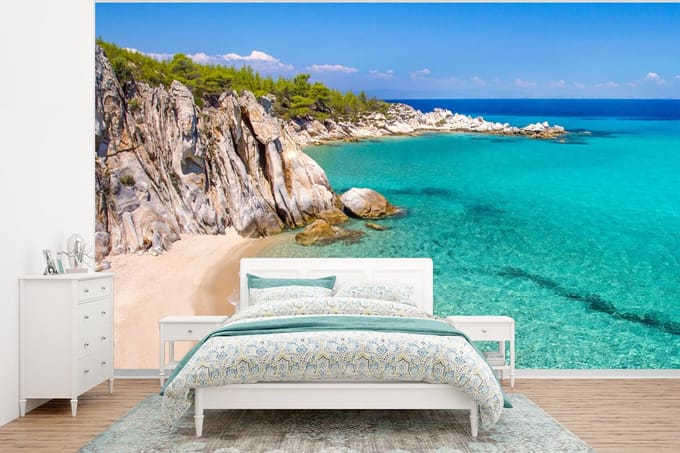 Behang - Fotobehang Zee - Strand - Zomer - Breedte 295 cm x hoogte 220 cm