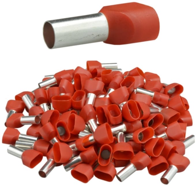 Trytyt - Dubbele Geïsoleerde Kabeleindhuls - 2X10.0/14 Rood - 100 stuks