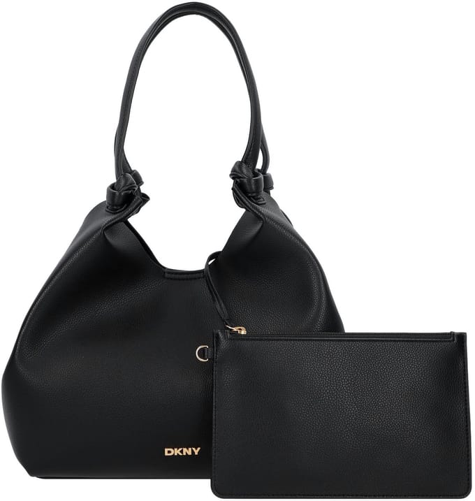 DKNY handtas schoudertas Paula Tote Bag Blk / Gold zwart