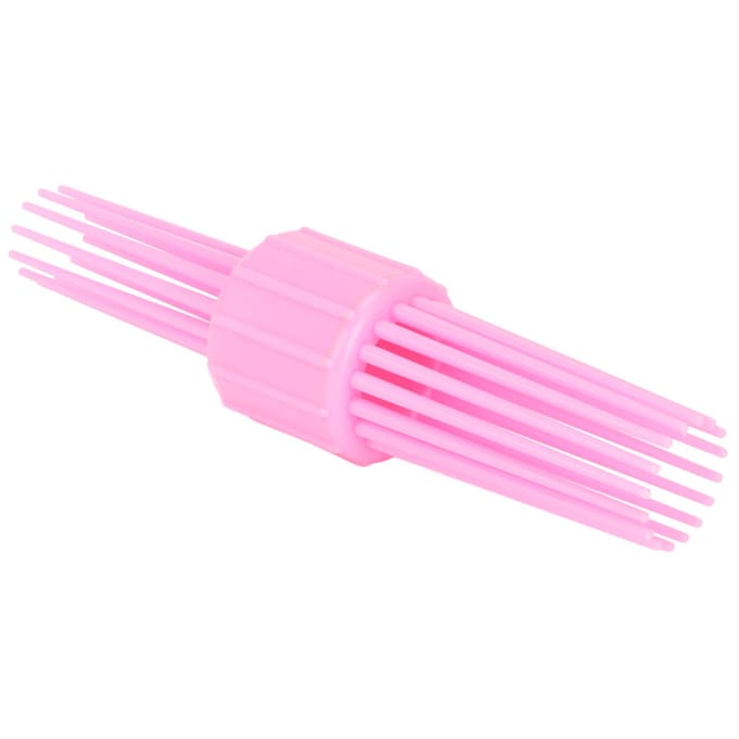 Haarkrulroller Kam Antislip Draagbaar Zachte Krullen Meertandige Haarstyling Krulkam pink