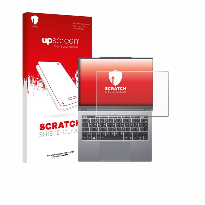 upscreen - Screenprotector voor Tuxedo InfinityBook Pro 14 Gen 10 - Folie Beschermfolie transparant
