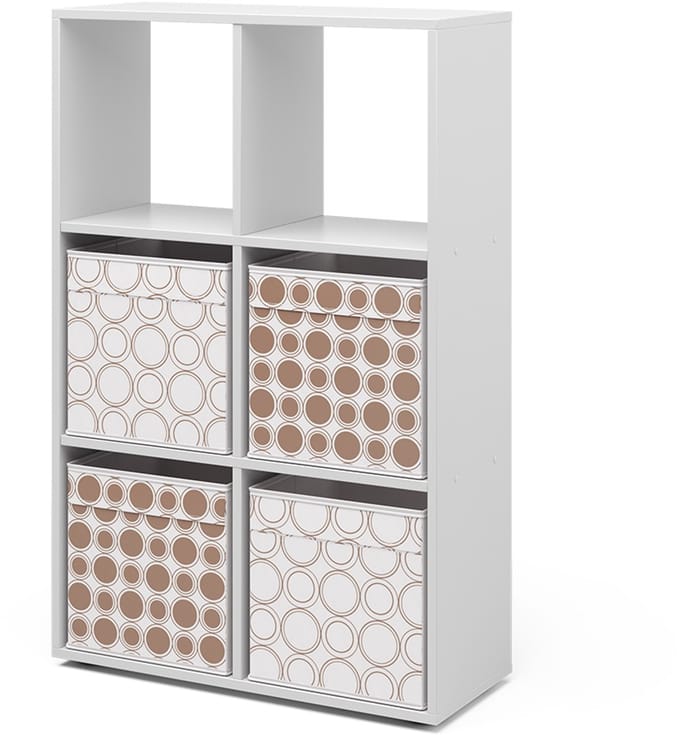 Vicco Ruimteverdeler – 72 x 107.8 cm met 4 vouwboxen opt.1 Wit