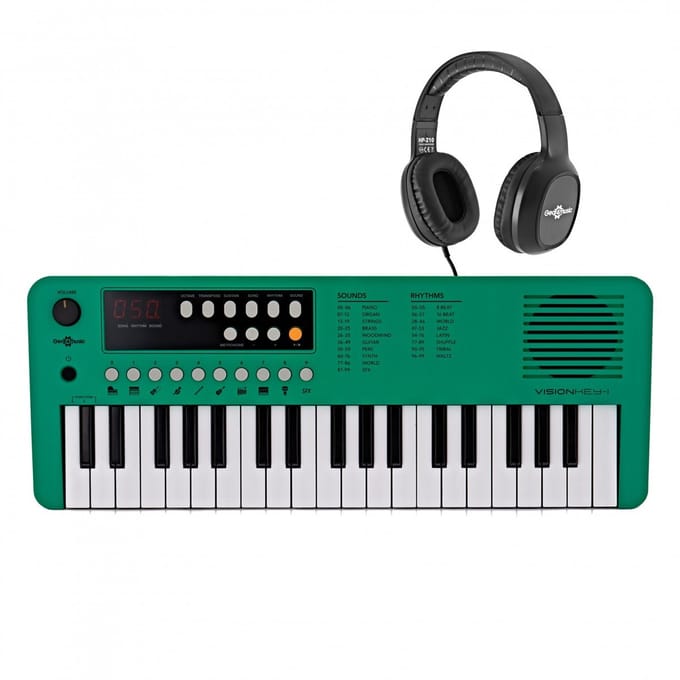VISIONKEY-1 Minikeyboard, 37 Toetsen & Hoofdtelefoon, Groen