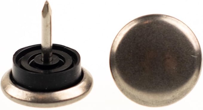 Verlofix Glijnagel Diam. 30mm Staal Rubber Zilvergrijs 4stuks