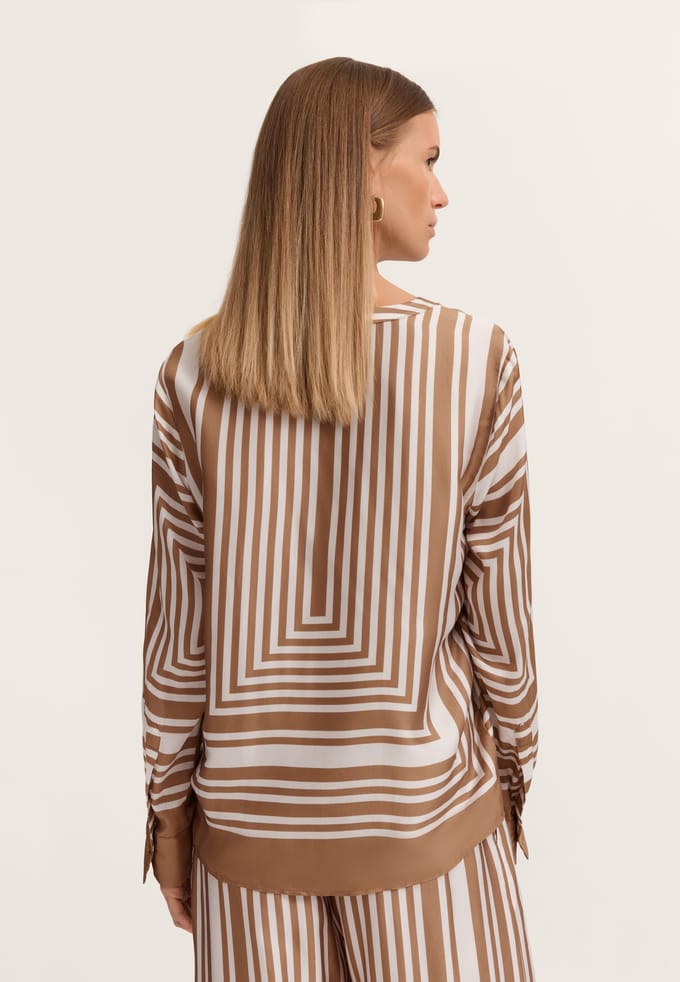 Bugatti Damen Blouse Modern Fit met grafische print