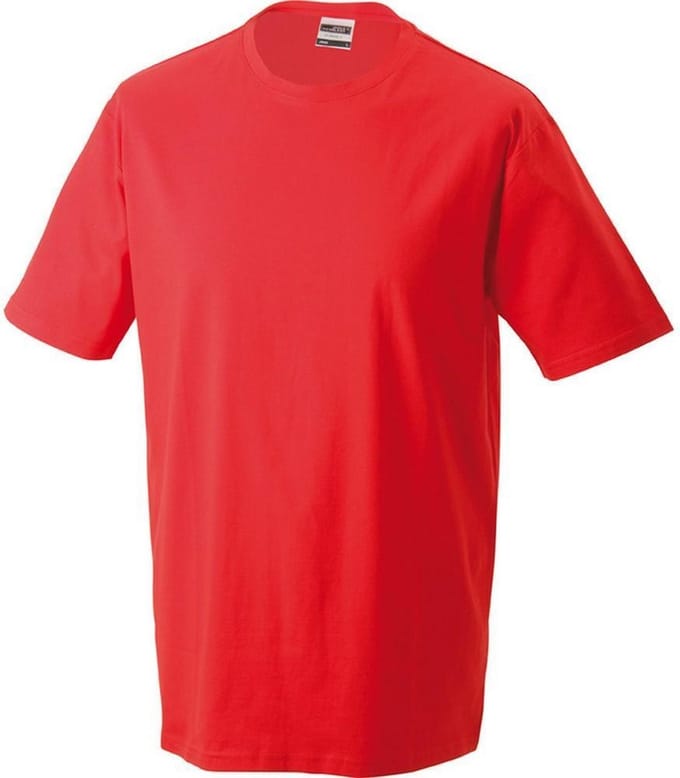 James and Nicholson Unisex Elastische Tee (Rood)