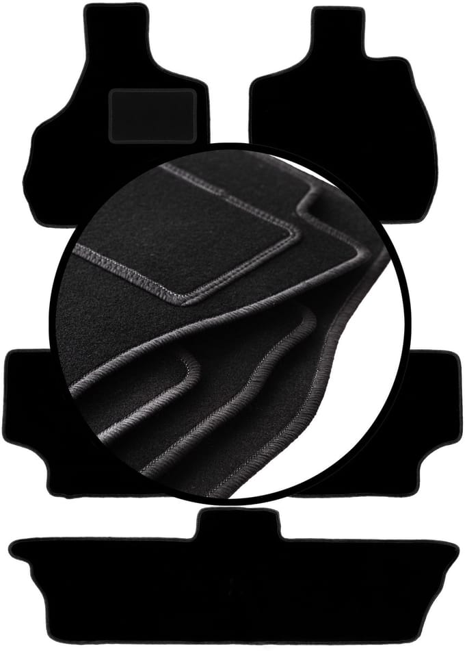 Set veloursmatten voor: Chrysler Voyager IV 7-zits (2000-2008)