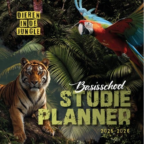 Studieplanner Voor De Basisschool 'Dieren In De Jungle' 2025/26 - Mj Ruissen