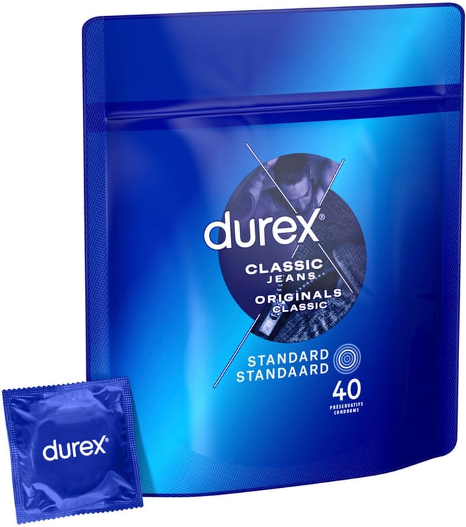 Durex Classic Natural x40 - 3 Stuks - Voordeelverpakking