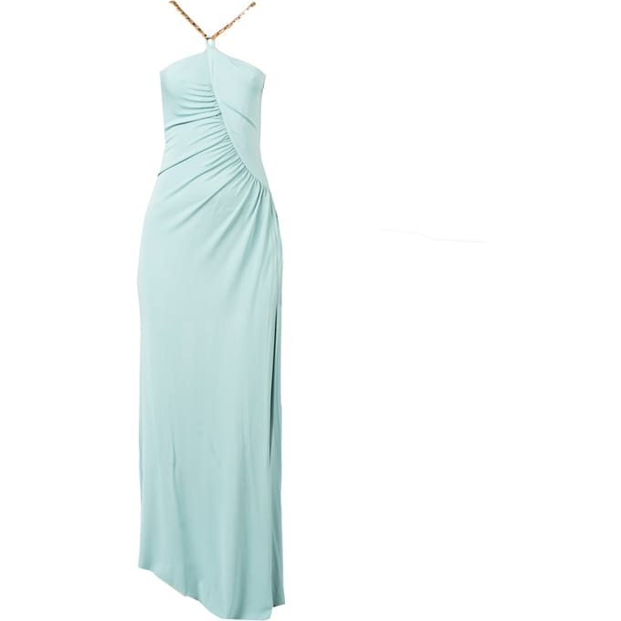 PINKO Soncino Abito Jersey Crepe Nile Blue Maat: M | Maxi Jurken Outlet | Dames | Blauw