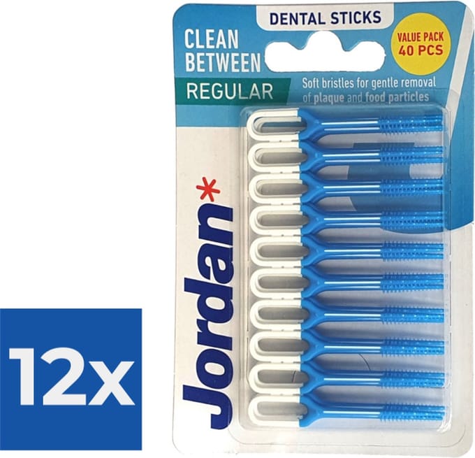 Jordan Clean Between Sticks Regular 40 stuks - Voordeelverpakking 12 stuks