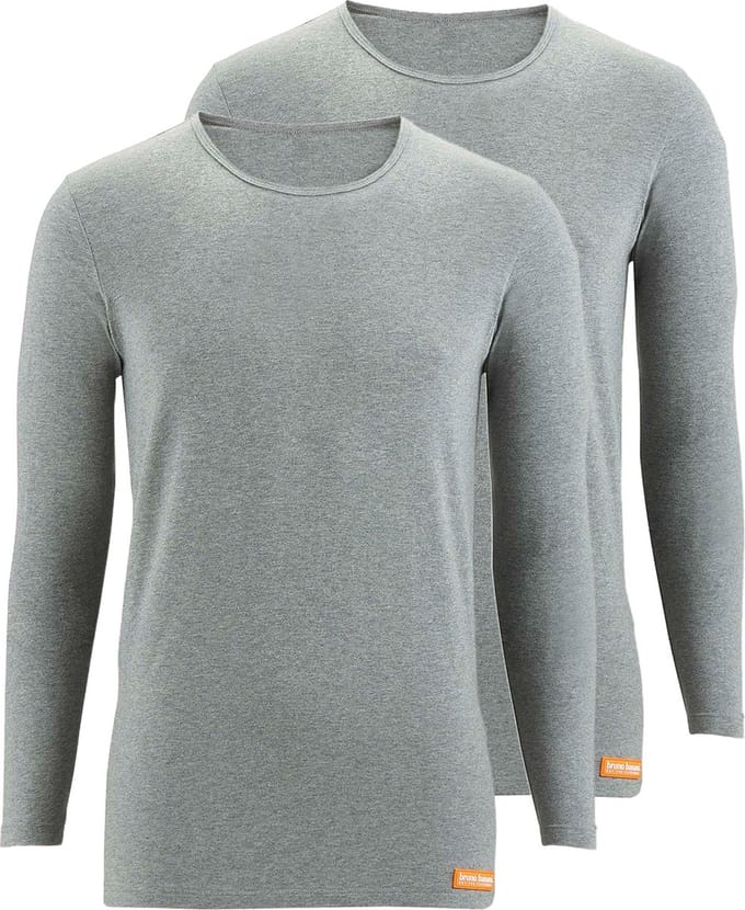 Bruno Banani Heren onderhemd lange mouw 2 pack WARM UP