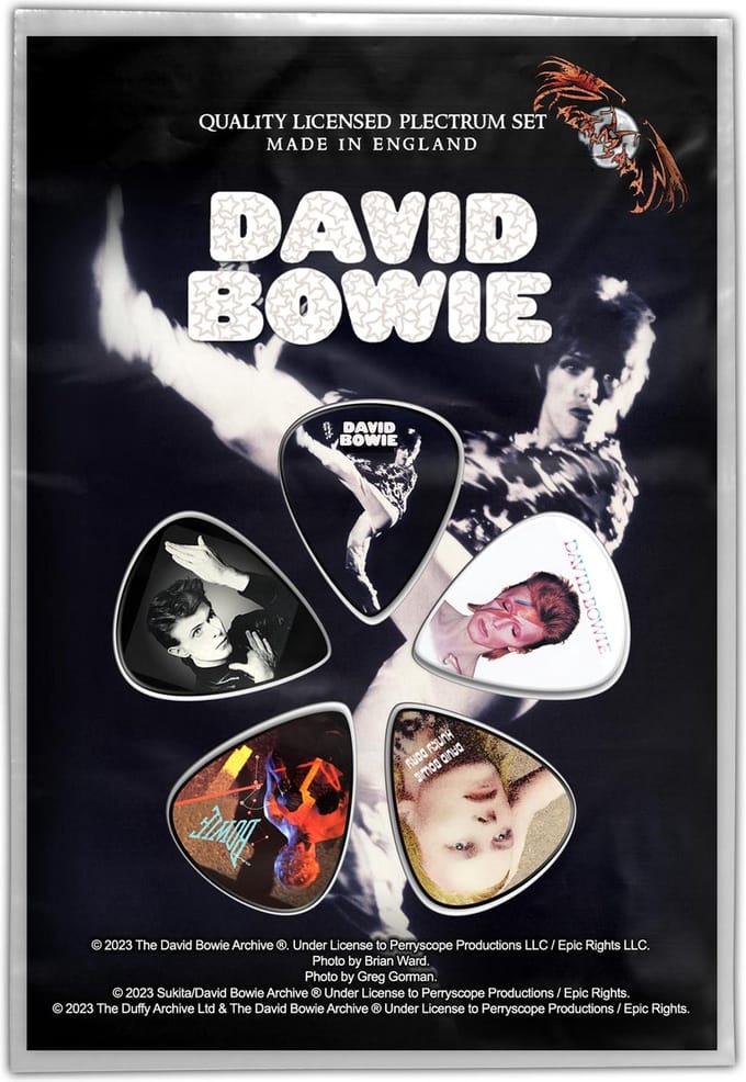 David Bowie - The Man Who Sold The World Plectrum - Set van 5 - Multicolours
