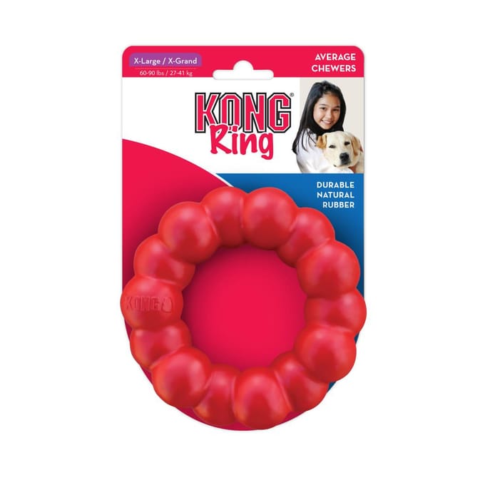 Kong Ring XL EU - Hondenspeelgoed - Rubber - ⌀13 cm - Rood