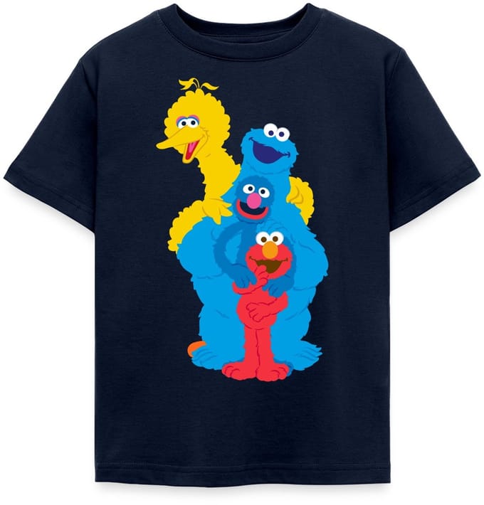 Sesamstraat Elmo Grobi Koekiemonster En Bibo T-Shirt Kinderen