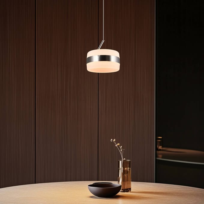 Trio Lighting LED hanglamp Dios, nikkelkleurig, Ø 15 cm, metaal, CCT