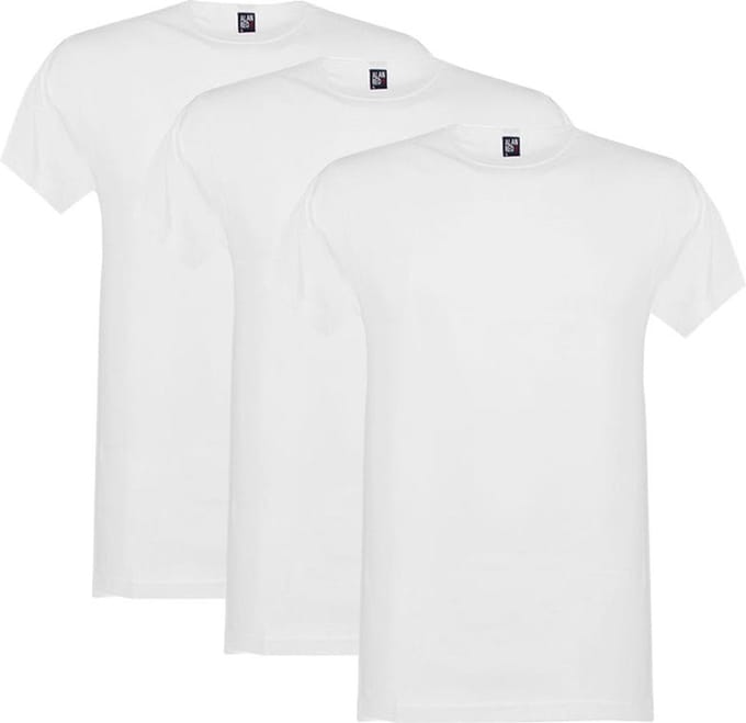 Alan Red t-shirt Derby wit 3-pack