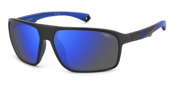 Polaroid PLD 7058/S Matte black blue 64/15/135 MAN Zonnebrillen