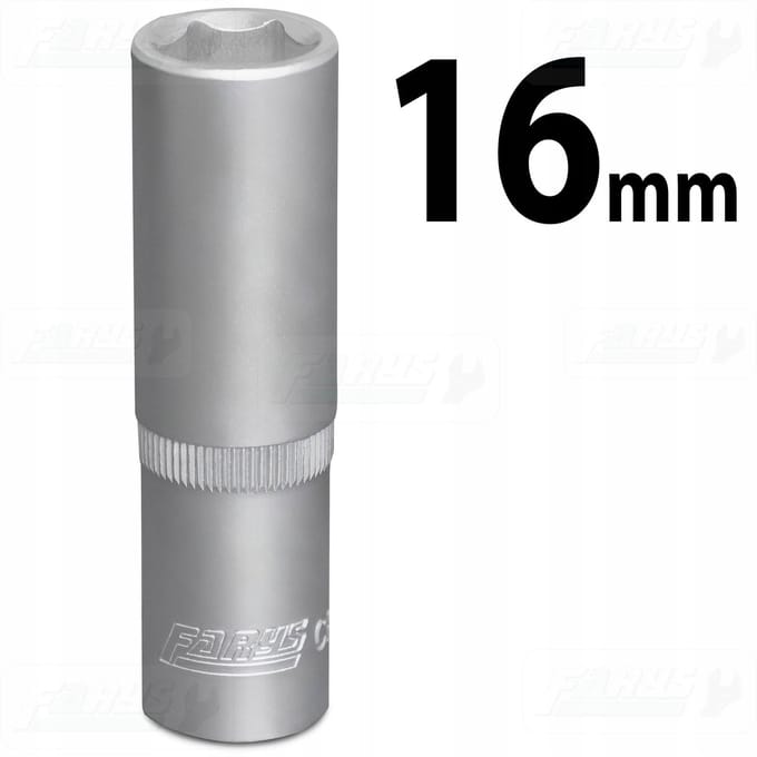 Lange 16 mm 1/2" zeskantdop - CrV-staal