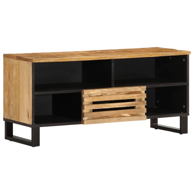 vidaXL - Tv-meubel - 100x34x46 - cm - massief - ruw - mangohout