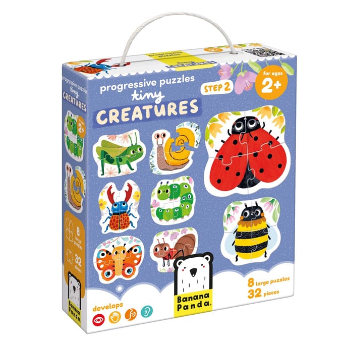 Banana Panda stap voor stap kleine diertjes puzzel 2+.