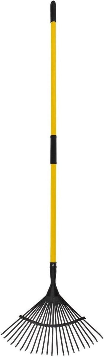 Gazonhark Ergonomisch - Bladhark Lichtgewicht - Gazon Onderhoud - Glasfiber Steel - 122 cm - Beige
