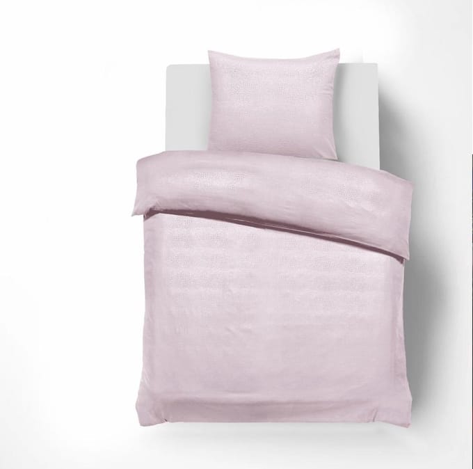 Husch Dekbedovertrek - Embossed Croco - 140x200/220 - Roze