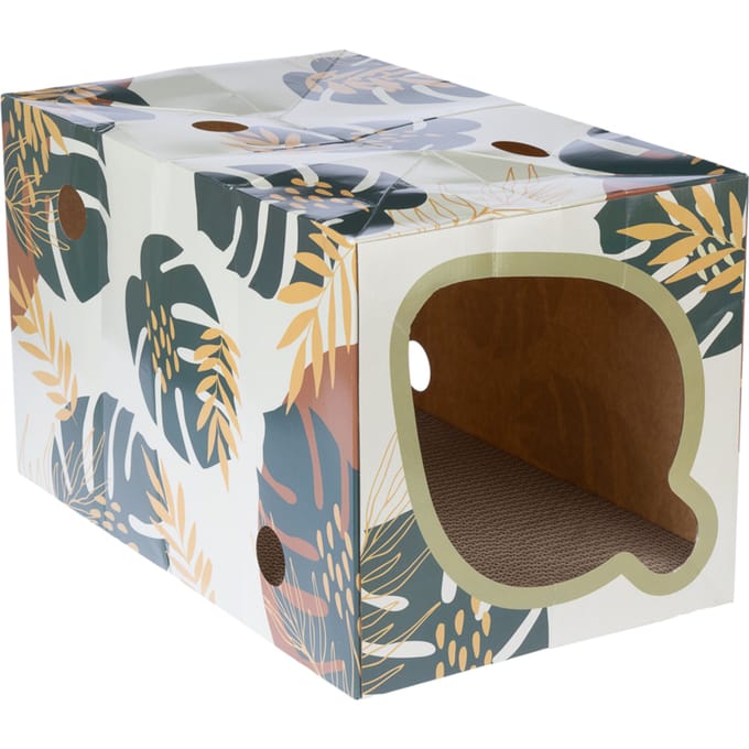 TIAKI Natuur bladertunnel voor katten 30x30x40cm