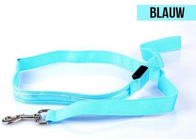 DisQounts Led hondenriem - Blauw