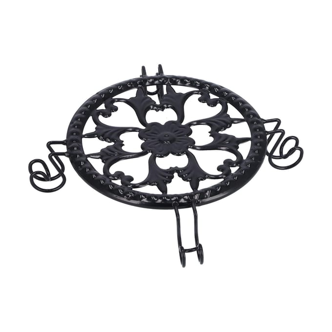 Support de pot de fleurs noir élégant léger stable en fer forgé rehausseur pour plantes pour salon balcon bureau black