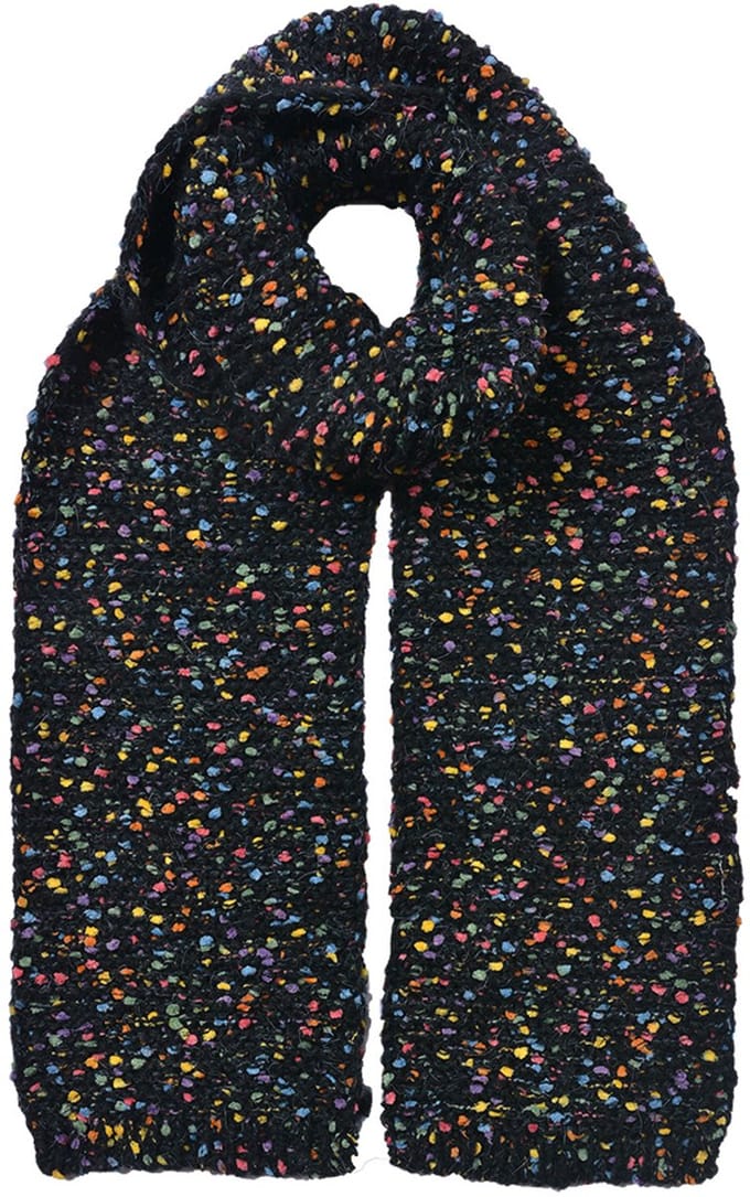 Clayre & Eef Wintersjaal Dames 14x146 cm Zwart Synthetisch