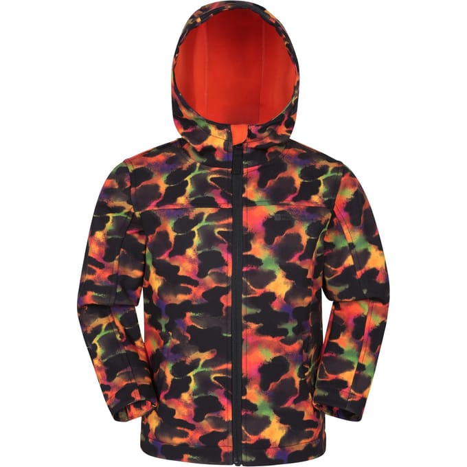 Mountain Warehouse Kinder/Kinder Exodus II Camouflage Waterafstotend Soft Shell Jasje (Rood)