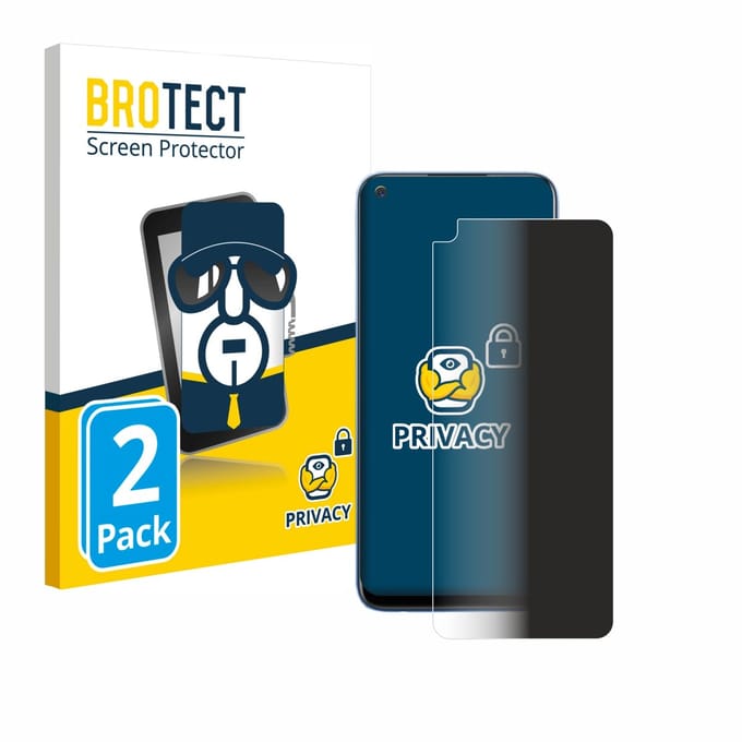 BROTECT - privacy screenprotector voor realme 7 - Folie Beschermfolie Blauwlichtfilter 2 Stuks