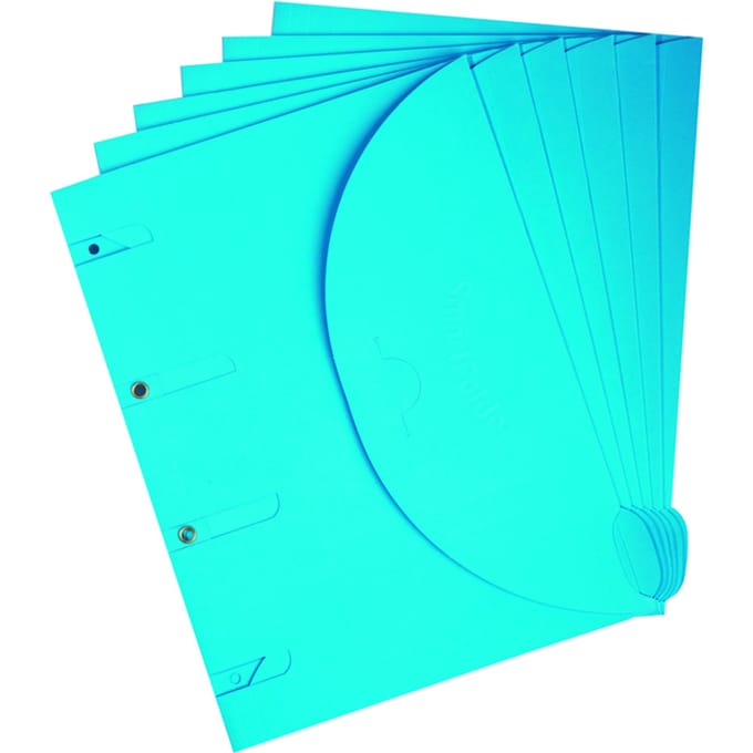Smartfolder geperforeerde opbergmappen A4 blauw 6 stuks
