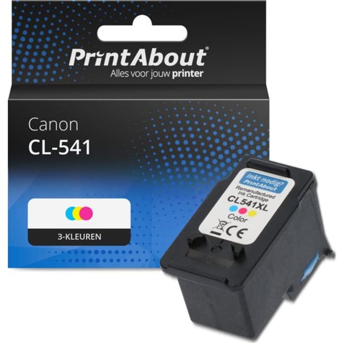 PrintAbout huismerk Inktcartridge CL-541 3-kleuren Geschikt voor Canon