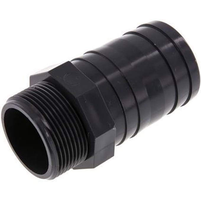 50 mm & G1-1/2'' PVC-U Slangpilaar Buitendraad 99mm EN 1452-3 [2 Stuks]