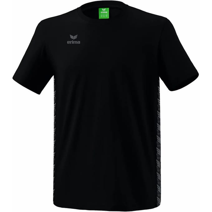 Erima Essential Team T-Shirt Heren - Zwart / Slate Grey | Maat: M