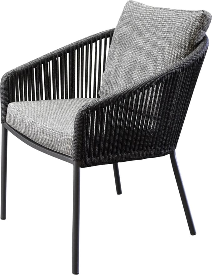 Brightling dining tuinstoel antraciet rope